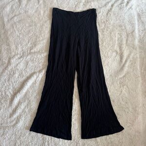 BRYN WALKER WOMENS 100% COTTON Gauze Black Wide Leg Pant Sz Medium